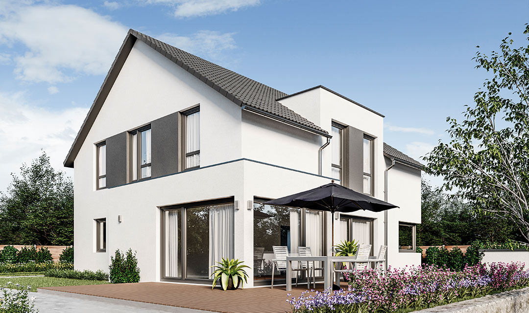 Einfamilienhaus mit Flachbau bauen lassen
