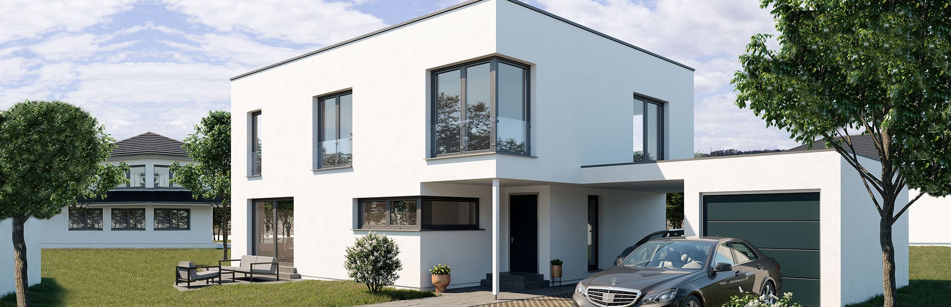 Einfamilienhaus mit Flachdach