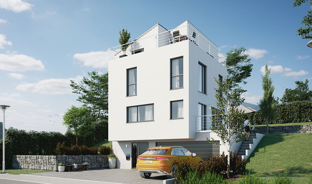 Einfamilienhaus mit vier Stockwerken bauen