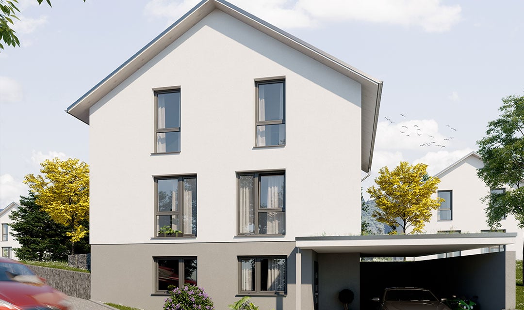 Einfamilienhaus mit Zufahrtsweg bauen