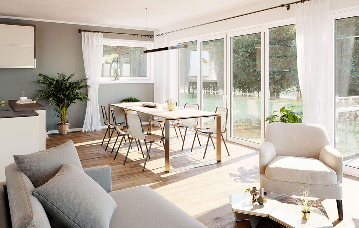 Familienhaus mit luftigem Dachgeschoss bauen lassen