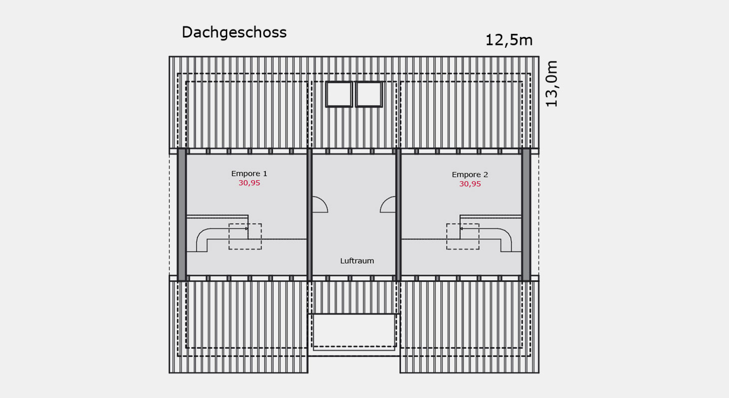 Grundriss – Einfamilienhaus e.126 DG