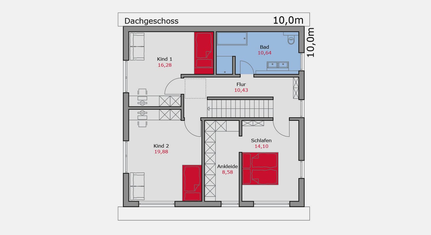 Grundriss – Einfamilienhaus e.127 DG