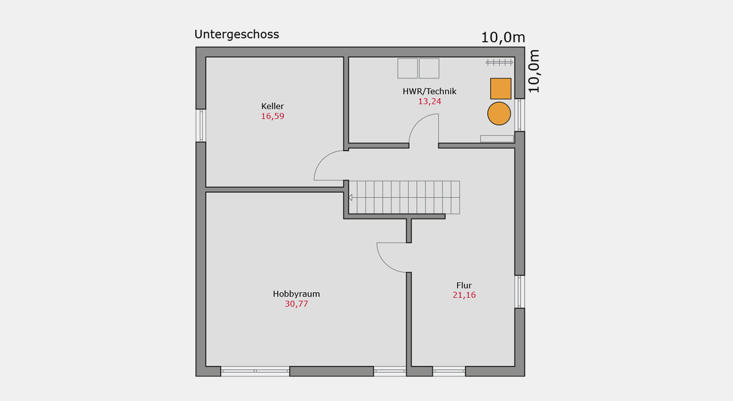 Grundriss – Einfamilienhaus e.127 UG