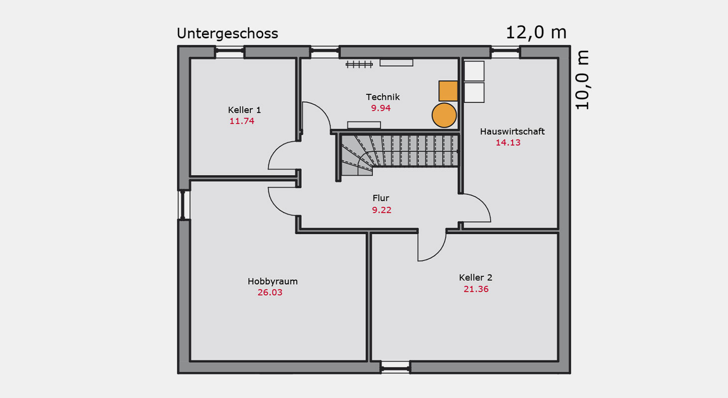 Grundriss – Einfamilienhaus e.131 UG