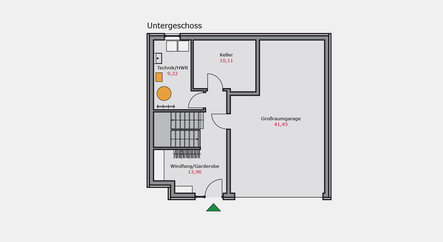 Grundriss - Einfamilienhaus e.139 UG