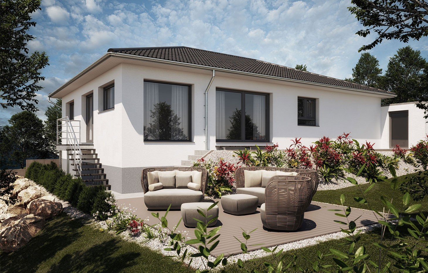 b.155-talbau-haus-Wohnkomfort auf einer Ebene