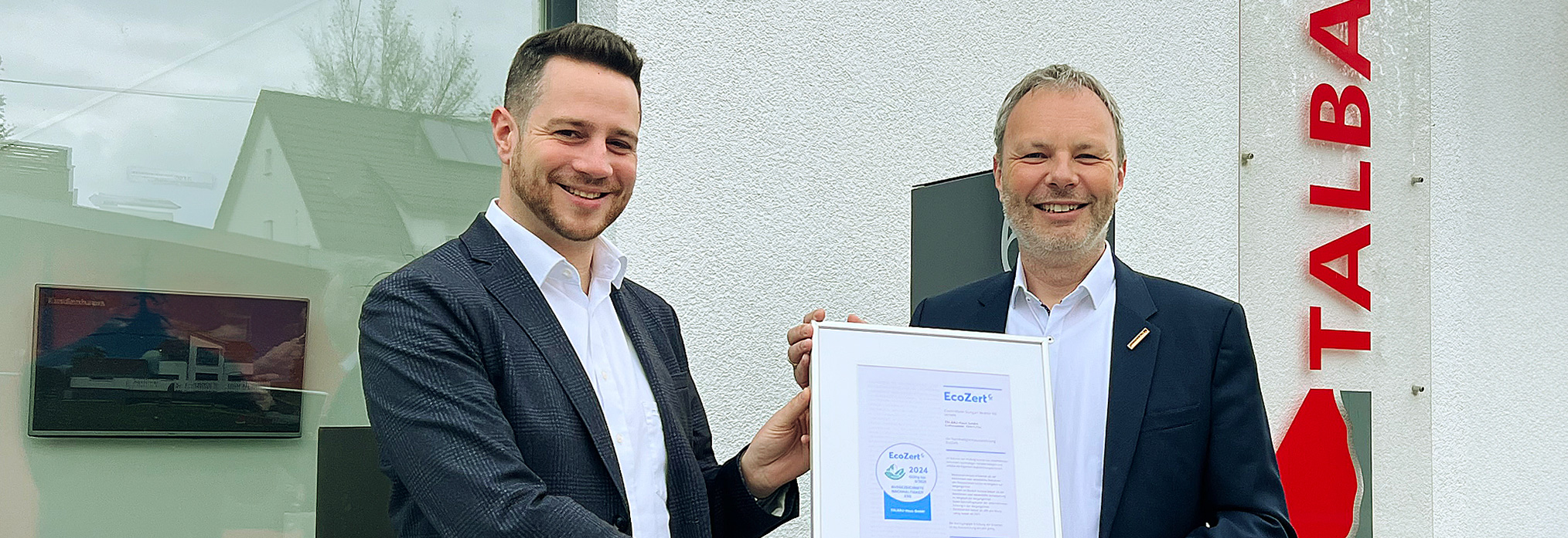 TALBAU-Haus mit EcoZert-Zertifikat ausgezeichnet