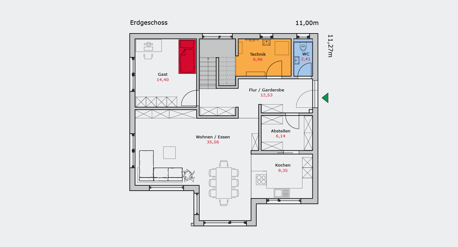Charmantes Einfamilienhaus mit ländlichem Flair - Grundriss EG